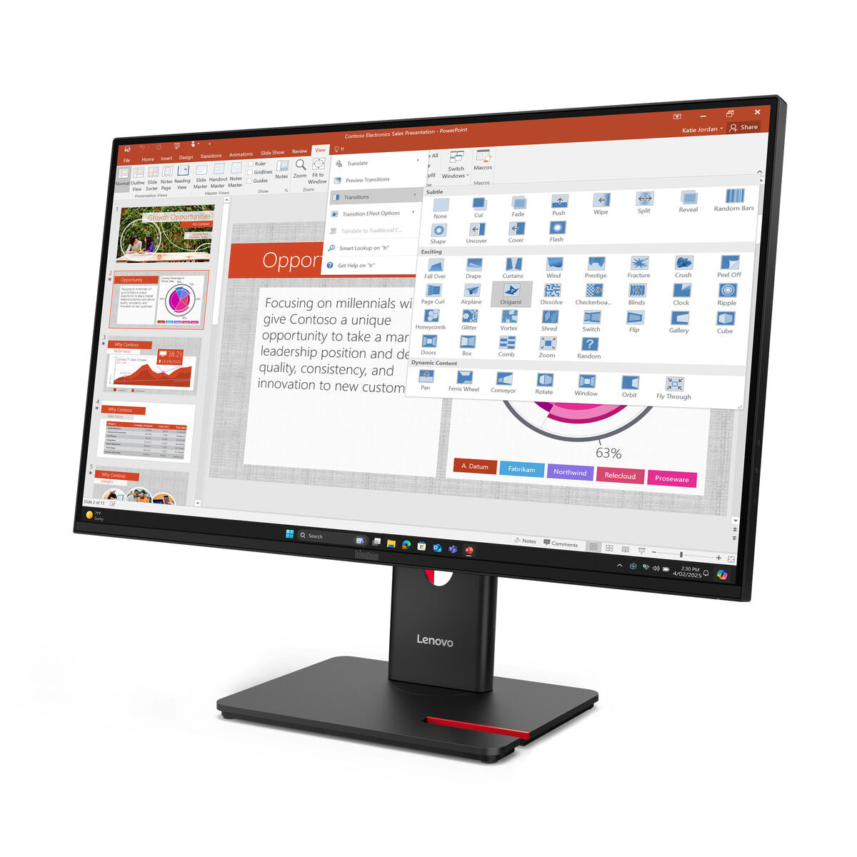 Lenovo Gaming-Monitor Lenovo 64A5Mat6Eu 27" Full Hd Lcd