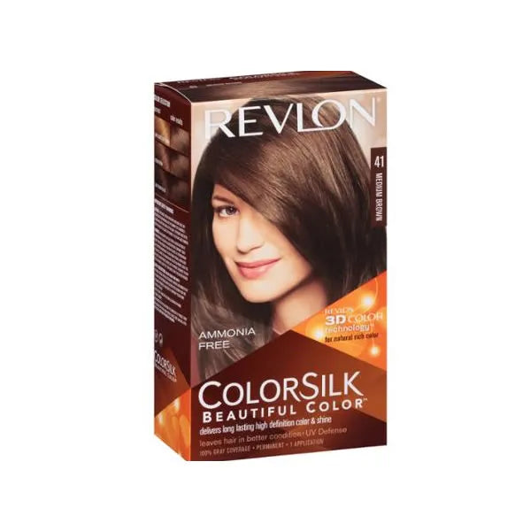 REVLON REVLON Colorsilk Haarfarbe Ohne Ammoniak 41 Medium Brown Braun Augenbrauen-Make-up
