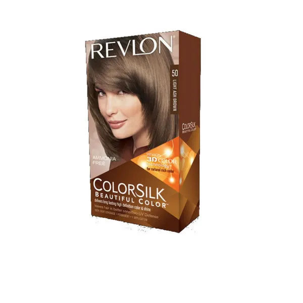 REVLON Revlon Colorsilk Haarfarbe Ohne Ammoniak 50 Light Ash Brown Braun Augenbrauen-Make-up