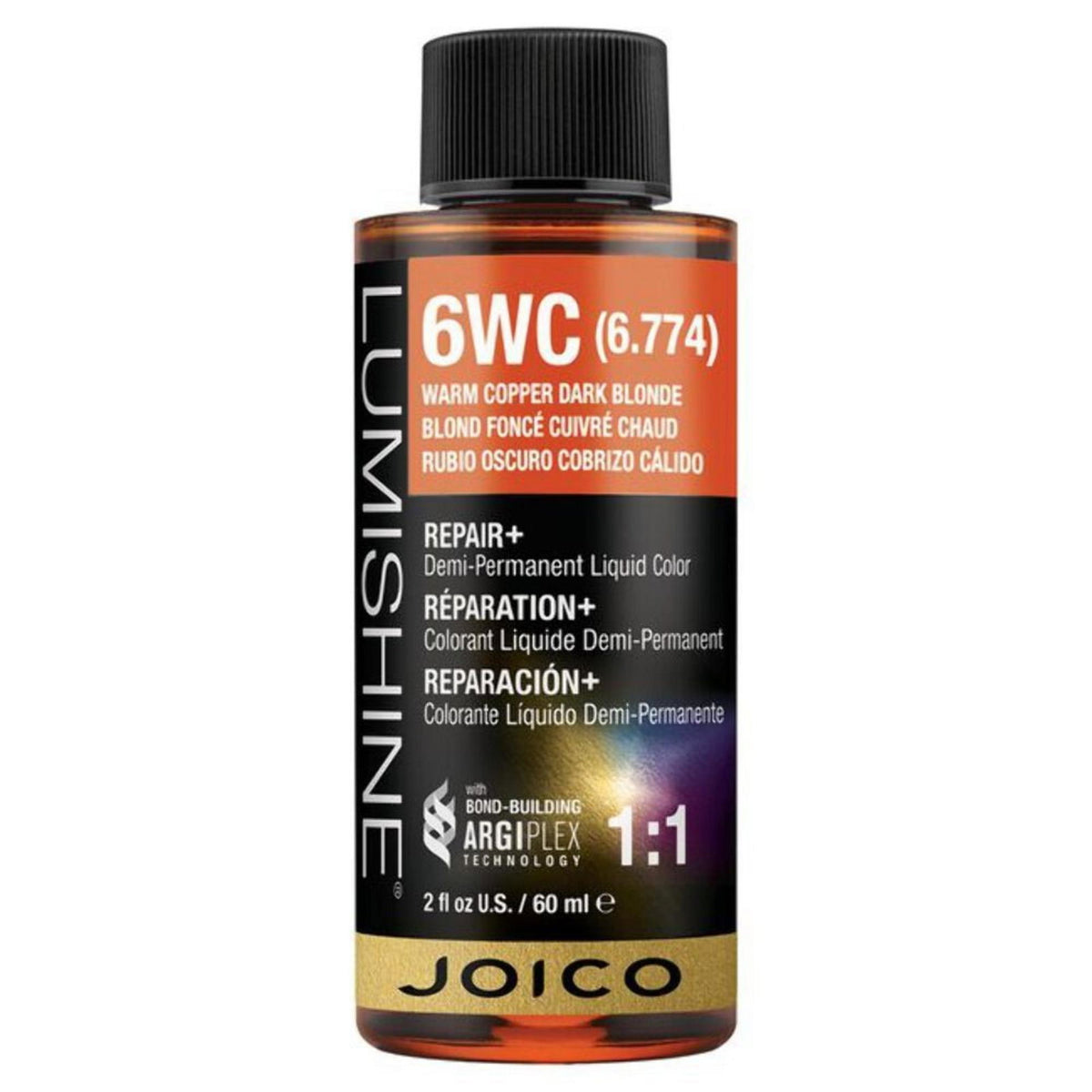 Joico Demi-permanente Haarfarbe Joico, LumiShine, Demi-Permanent Hair Dye, 6WC Warm Copper Dark Blonde, 60 ml Regular