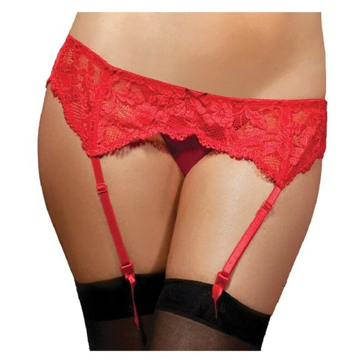Einstellbares Strumpfband Seven Til Midnight 9555 in Rot (S/M)