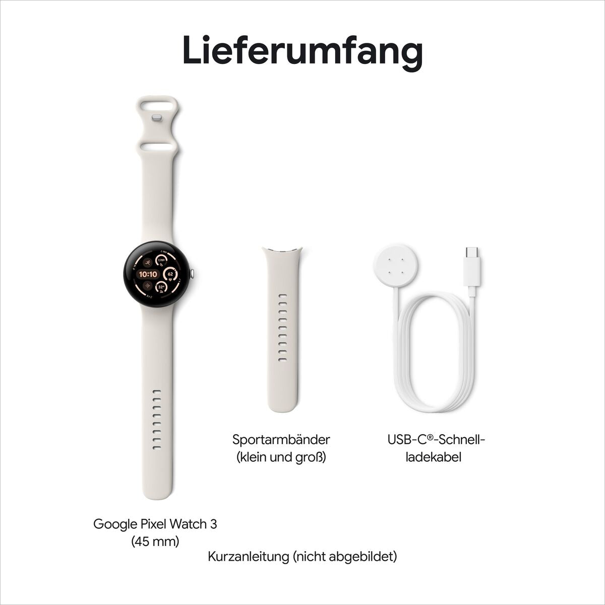 Google Smartwatch Google Ga05283-De Weiß 1,4" 45 Mm
