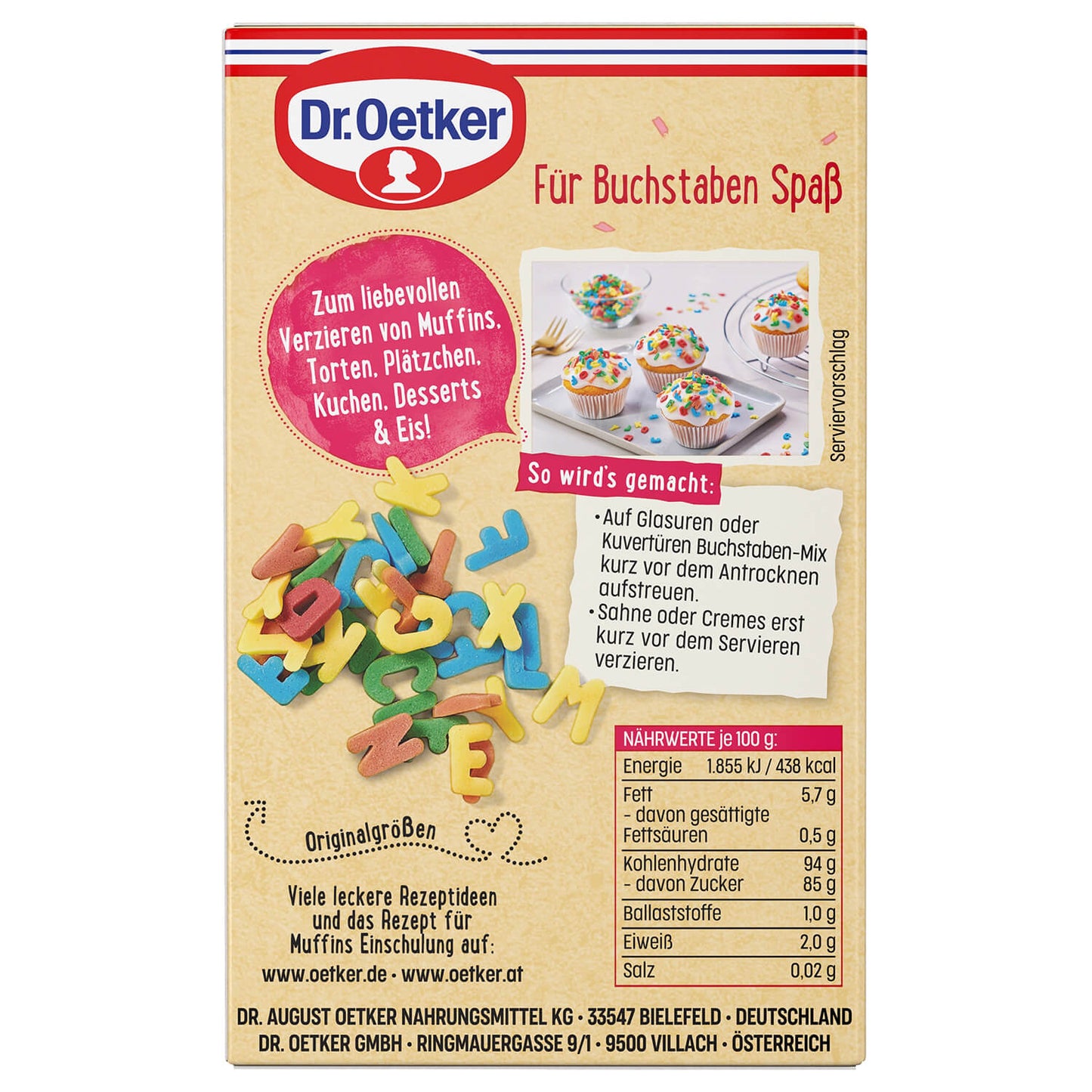 Dr. Oetker Für Buchstaben Spaß Bunter Mix