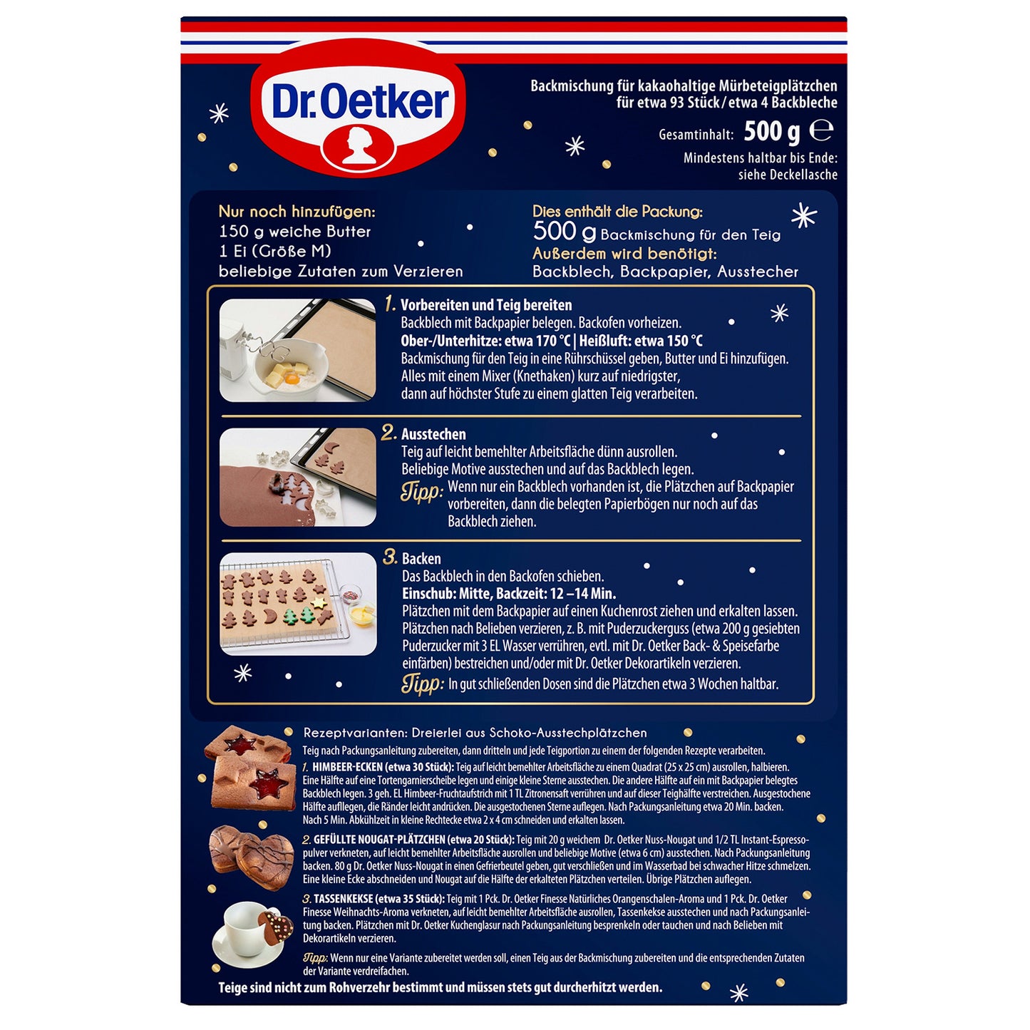 Dr. Oetker Backmischung Schoko-Ausstechplätzchen