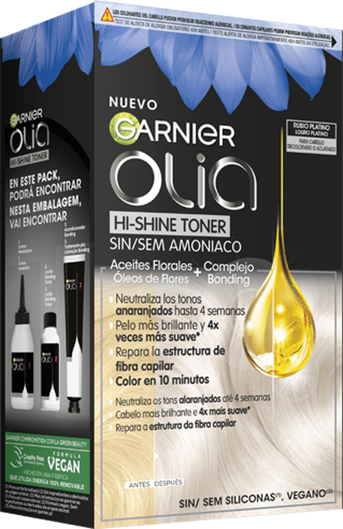 GARNIER GARNIER Olia Hi Shine Toner 10,01 Rubio Platino Neutralisierer Semipermanente Coloration Kosmetik