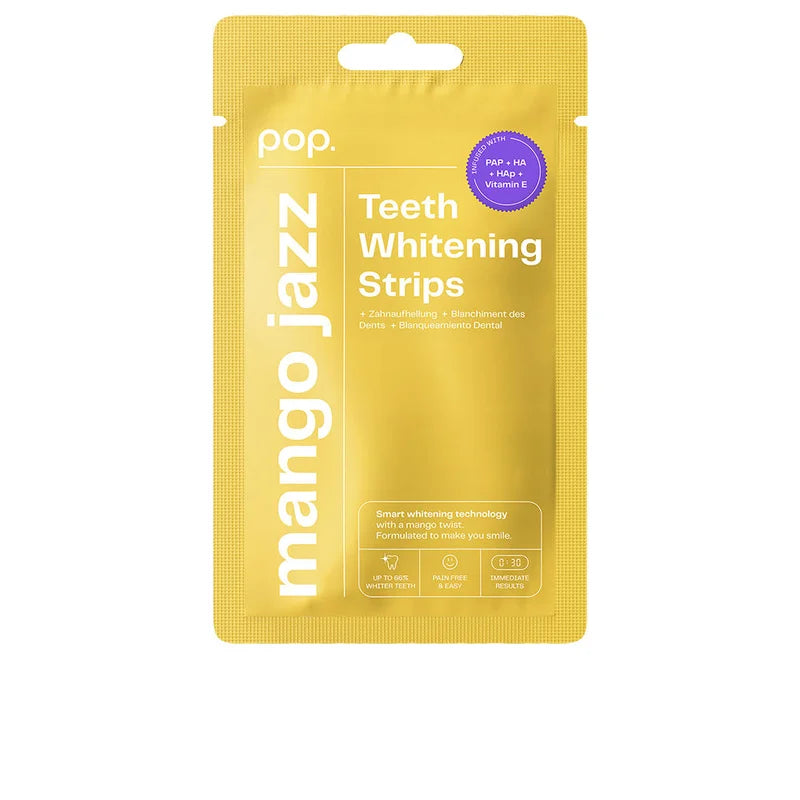 POP. POP. Pop Tiras Blanqueadoras Mango Geschmack 7 Stück Zahnaufhellungsstreifen Kosmetik