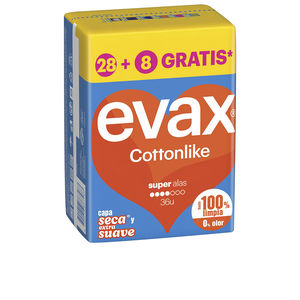 EVAX Cottonlike Super Compresas mit Flügeln 36 Stück