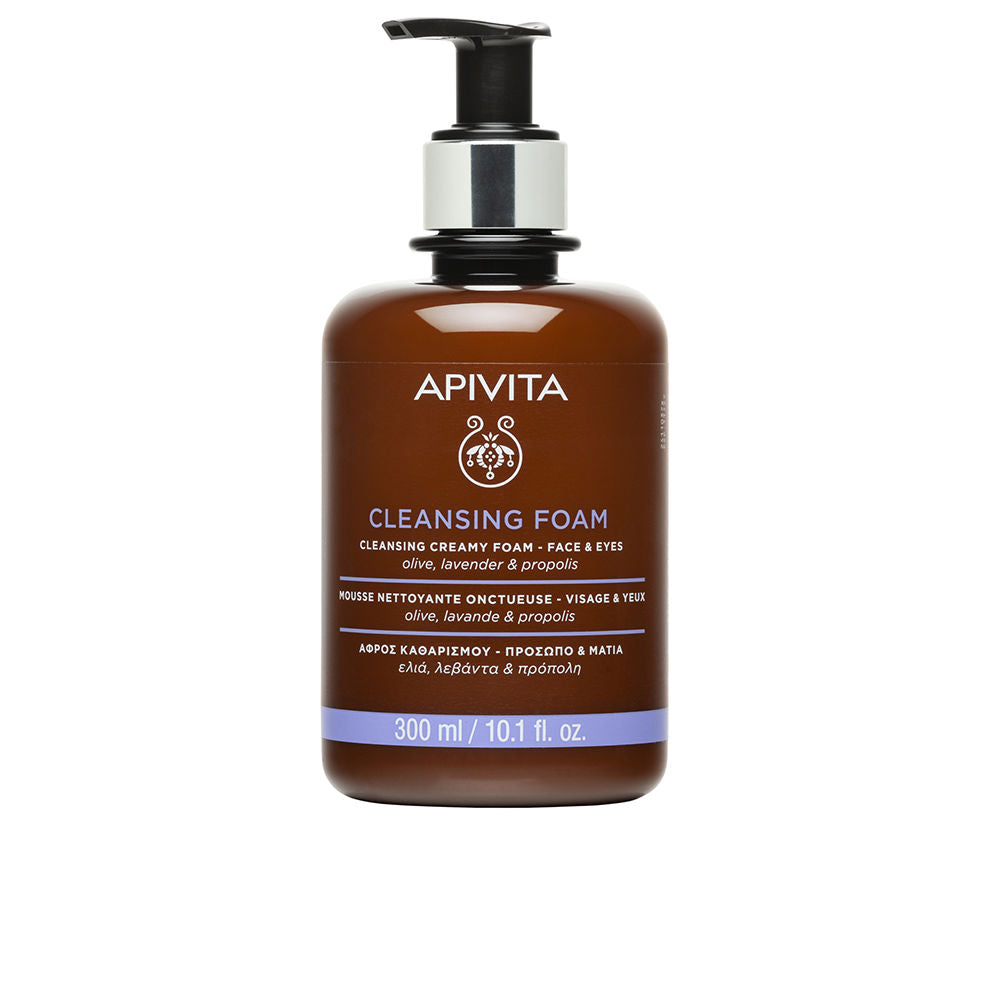 Foaming Cleansing Cream for face and eyes with olive and lavender 300 ml