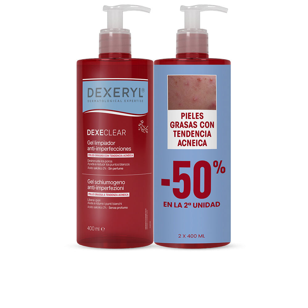 DEXECLEAR anti-blemish cleansing gel pack 2 x 400 ml