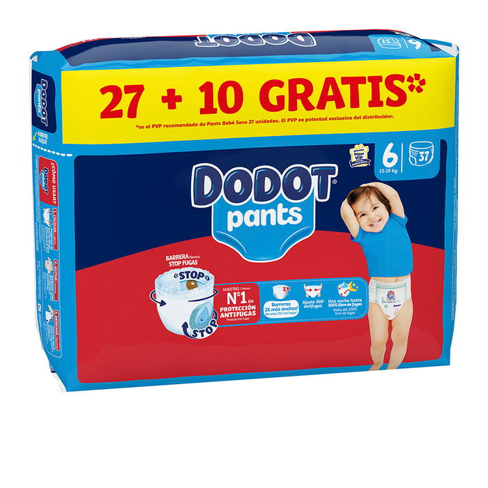 DODOT Pants Pañal-Braguita Talla 6 15 kg 37 U