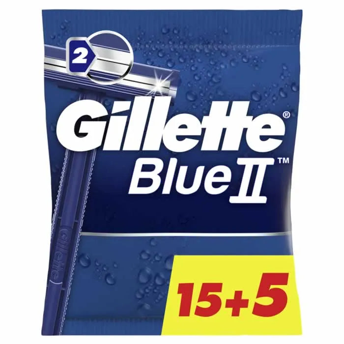 GILLETTE Blue II Rasierklingen 15+5 Stück Packung Kosmetik