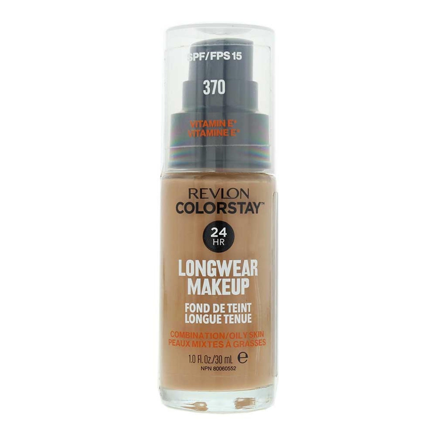 Revlon Revlon, ColorStay 24h, Matt, Flüssige Grundierung, 370, Natürliche Bräune, SPF15, 30 ml Regular