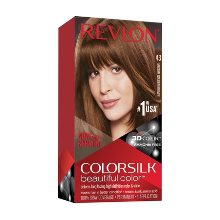 Revlon Revlon, Colorsilk, Permanente Haarfarbe, 43 Medium Golden Brown, 130 ml Regular