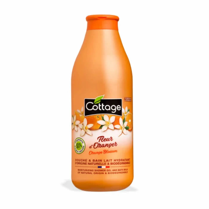 COTTAGE COTTAGE Feuchtigkeitsspendendes Duschgel und Bade-Milch Fleur d'Oranger 750 ml Gesichtscreme