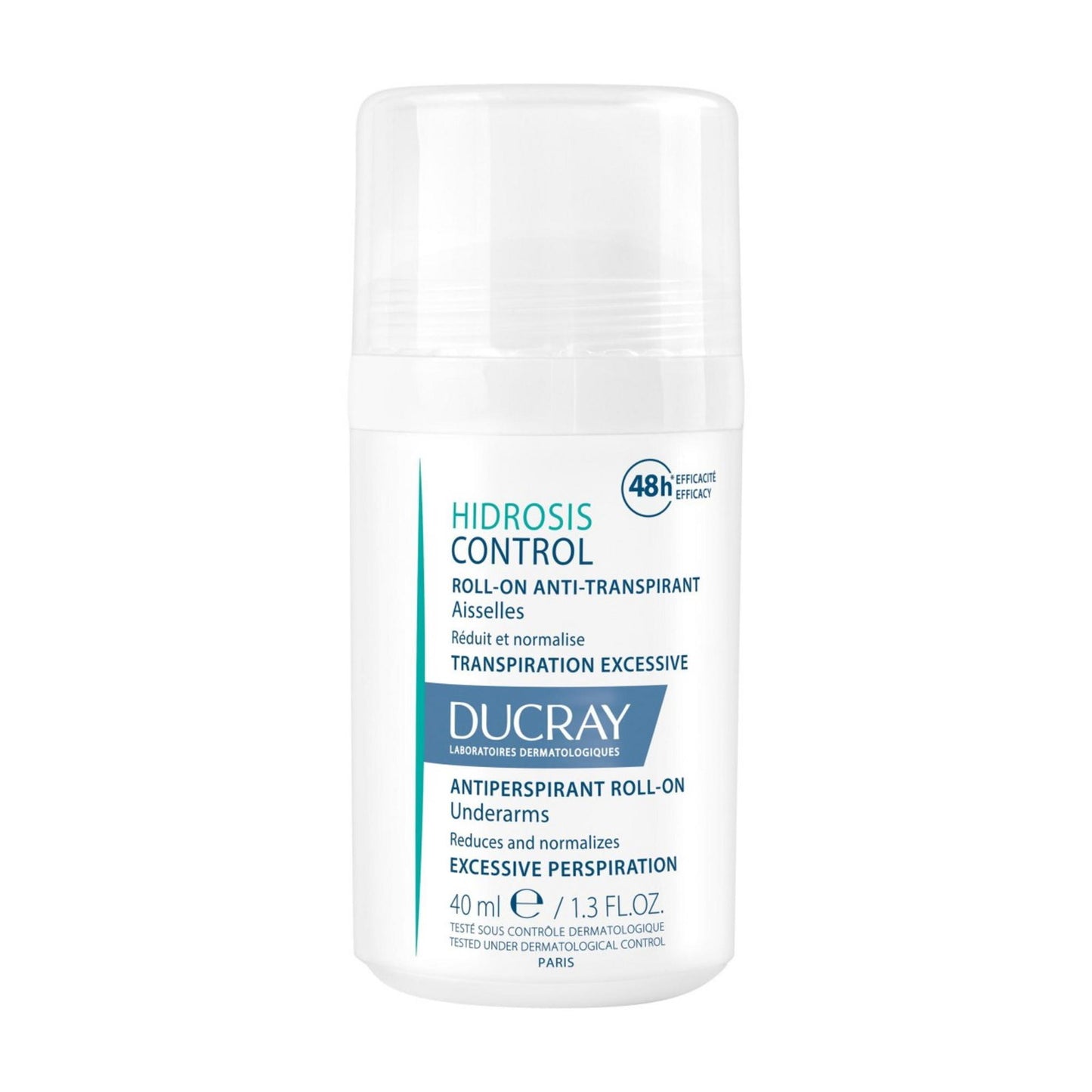 Ducray Ducray, Hidrosis Control, Antitranspirant, Deodorant-Roll-On, Unisex, 40 ml Regular