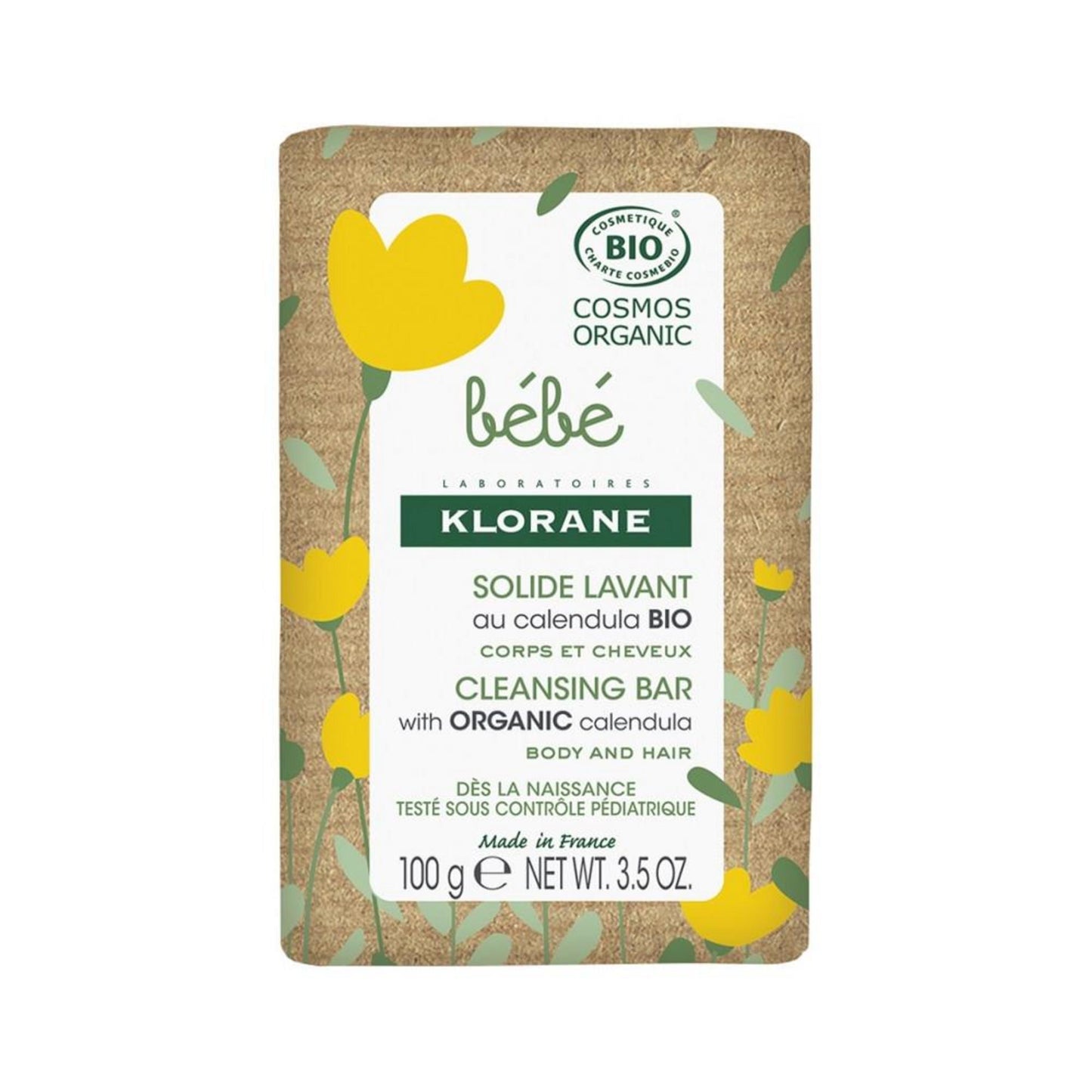 Klorane Klorane, Baby, Vegan, Beruhigt, Seifenstück, Für Haar & Körper, 100 g Regular