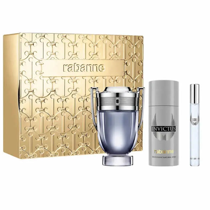 PACO RABANNE PACO RABANNE Invictus Eau de Toilette Spray 100 ml Set 3 Stück Parfüm