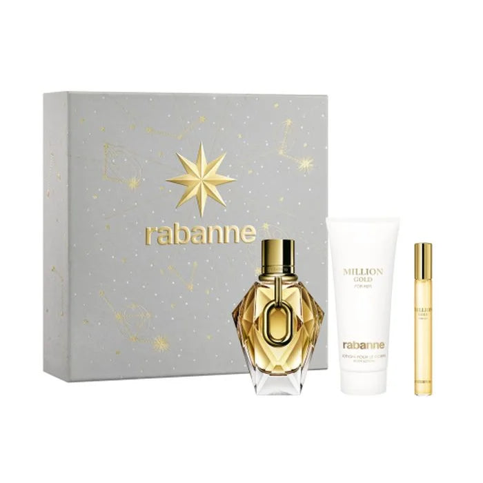 PACO RABANNE Rabanne Million Gold For Her Eau De Parfum Spray 90ml Set 3 Artikel