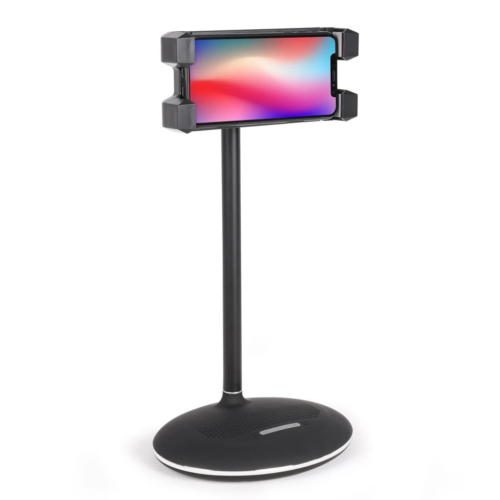 Livoo Tablet-Ständer Mit Lautsprecher 5 W Schwarz