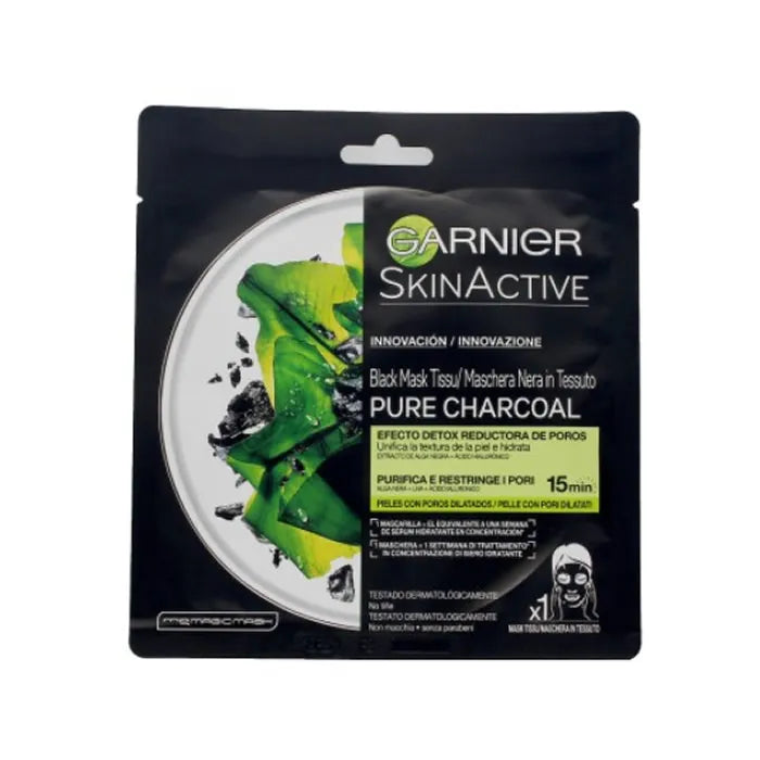 GARNIER GARNIER SkinActive Black Mask Tuchmaske mit Aktivkohle 1 Stück Kosmetik