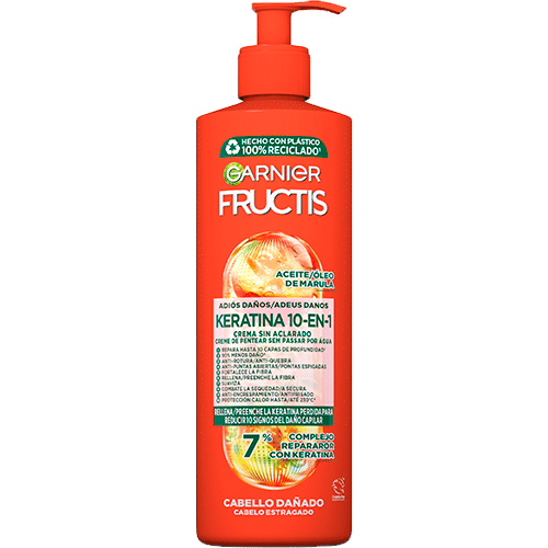 Garnier Fructis Keratina 10-En-1 Crema Sin Aclarado 400ml