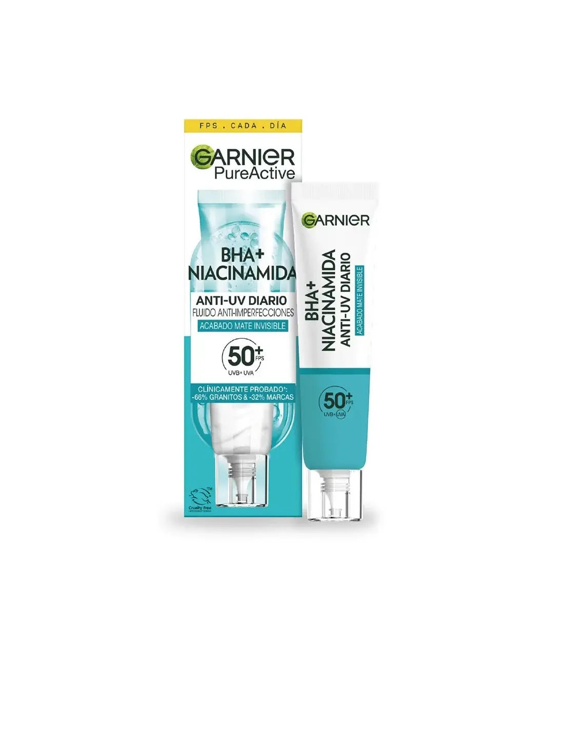 GARNIER GARNIER Pure Active BHA Niacinamid Fluido Anti-Imperfecciones LSF 50 40 ml Kosmetik