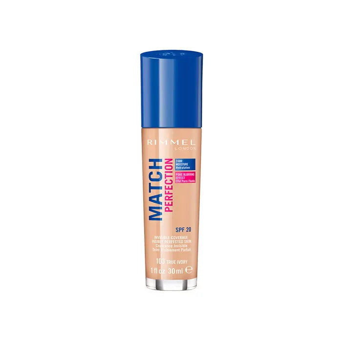 RIMMEL LONDON Rimmel London Match Perfection Foundation SPF20 103 True Ivory 30 ml