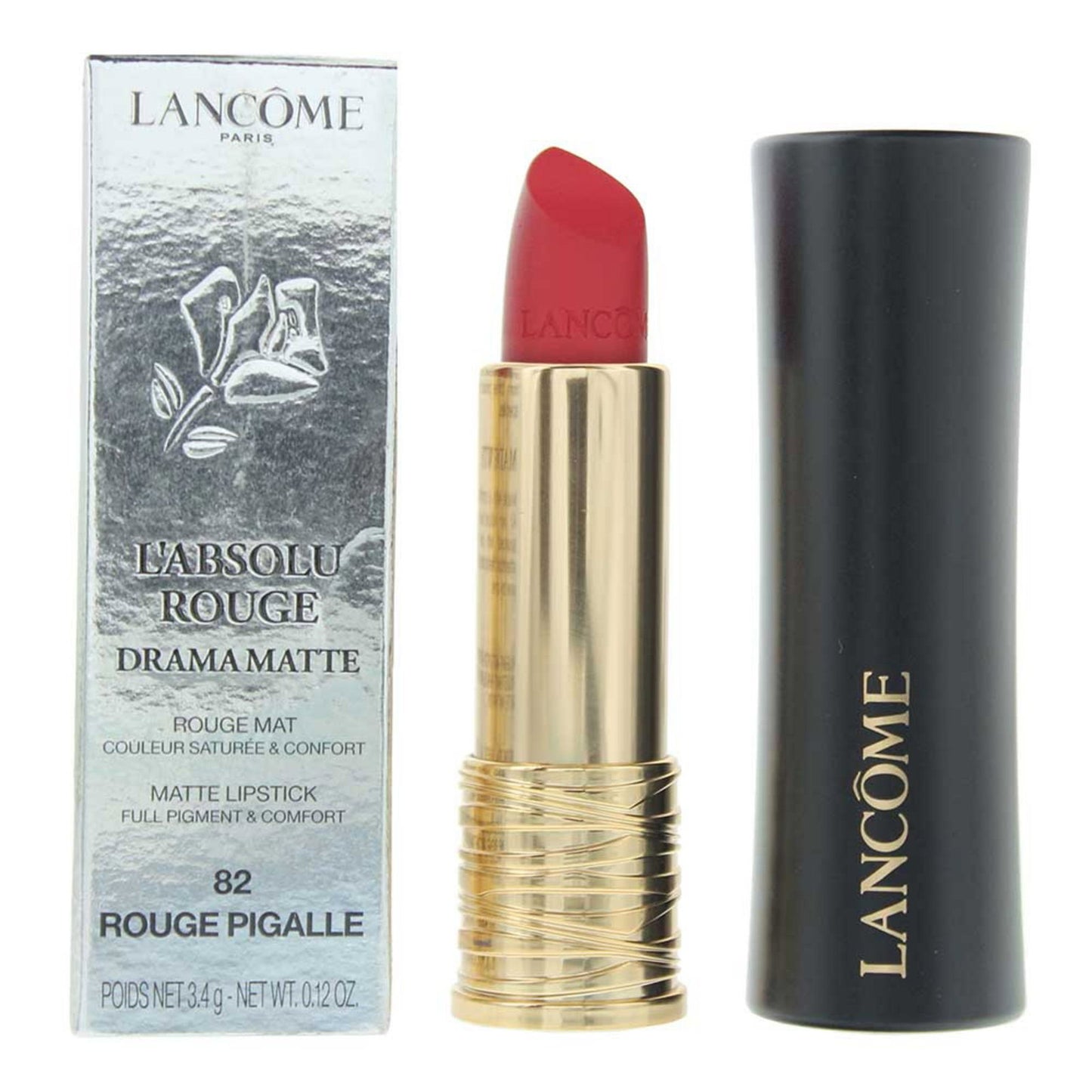 Lancome Lancome, L'Absolu Rouge Drama Matte, Matt, Creme-Lippenstift, 82, Rouge Pigalle, 3.4 g Regular