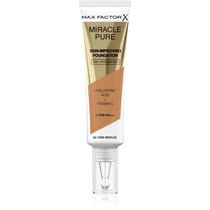 Max Factor Max Factor, Miracle Pure, Flüssige Grundierung, 82, Tiefes Bronze, SPF30, 30 ml Regular