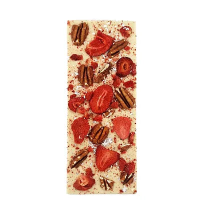 Ritonka Gourmet weiße Schokolade Erdbeere, Pekannuss, echt Silber 130g
