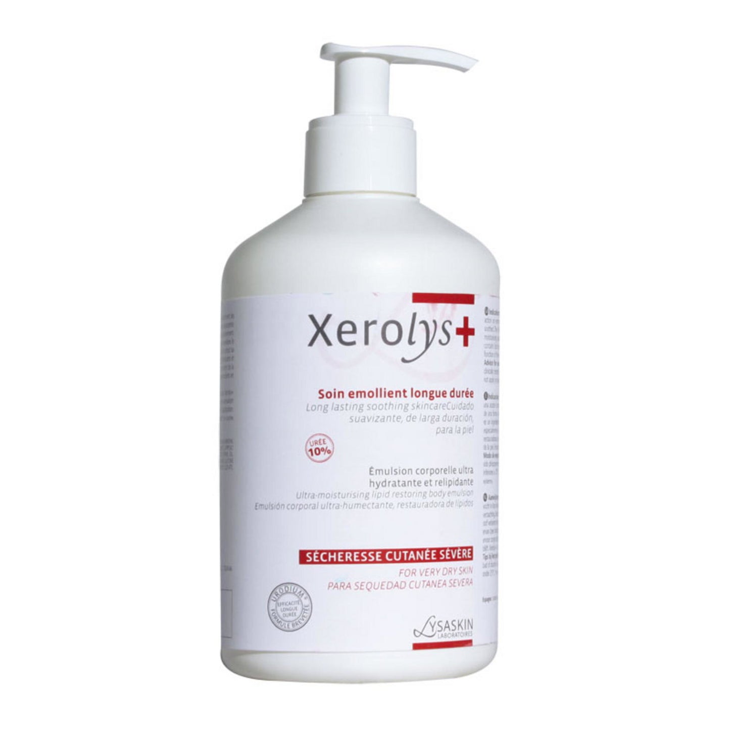 Lab Lysaskin Lab Lysaskin, Xerolys+, Harnstoff, Emolliens, Körperemulsion, Für Gesicht & Körper, Täglich, 500 ml Regular