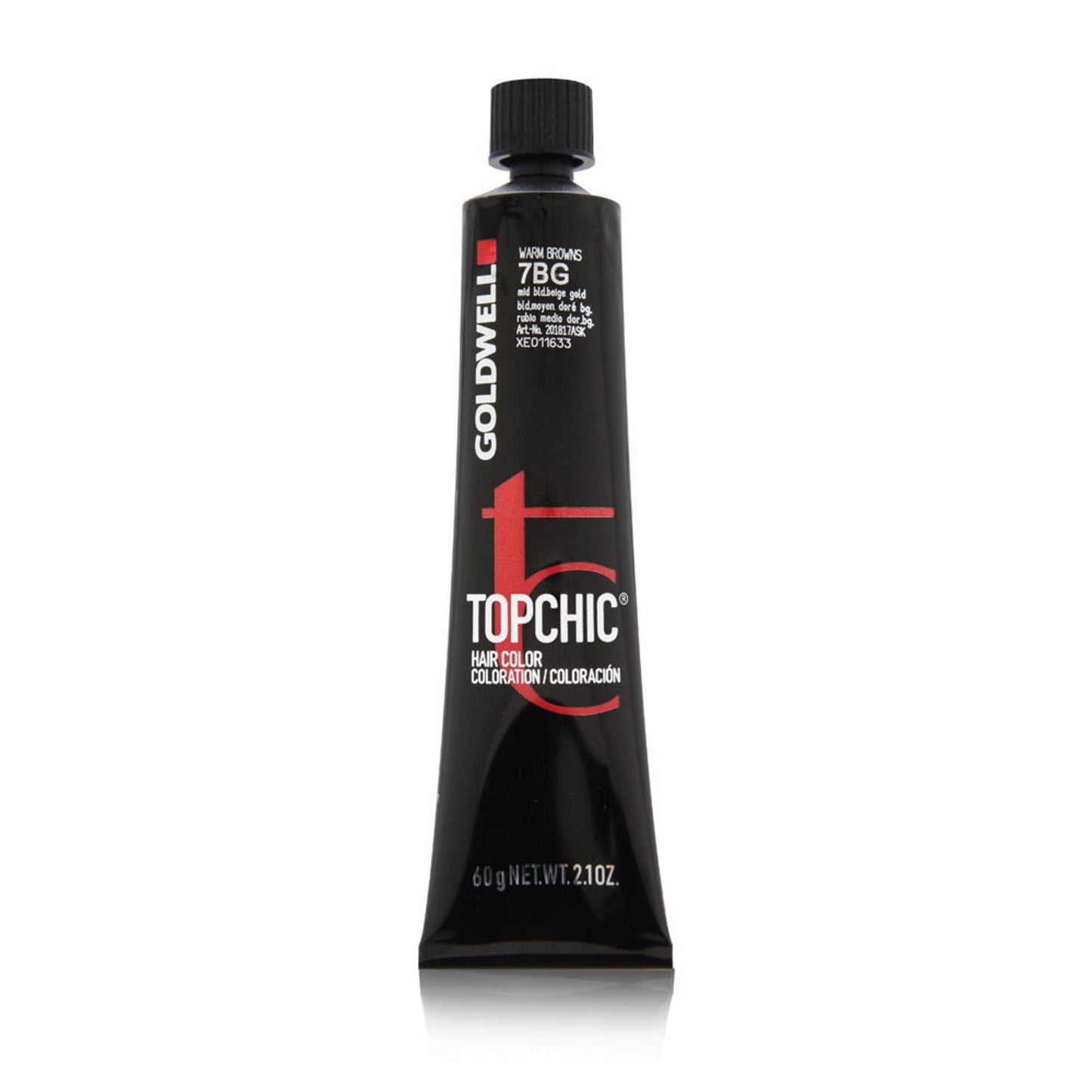 Goldwell TopChic Permanente Haarfarbe 7BG Middle Blonde Beige Gold – Intensiver Farbglanz 60 ml