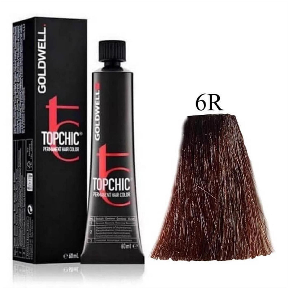 Goldwell Permanente Haarfarbe Goldwell, TopChic, Permanent Hair Dye, 6R Mahogany Brilliant, 60 ml Regular