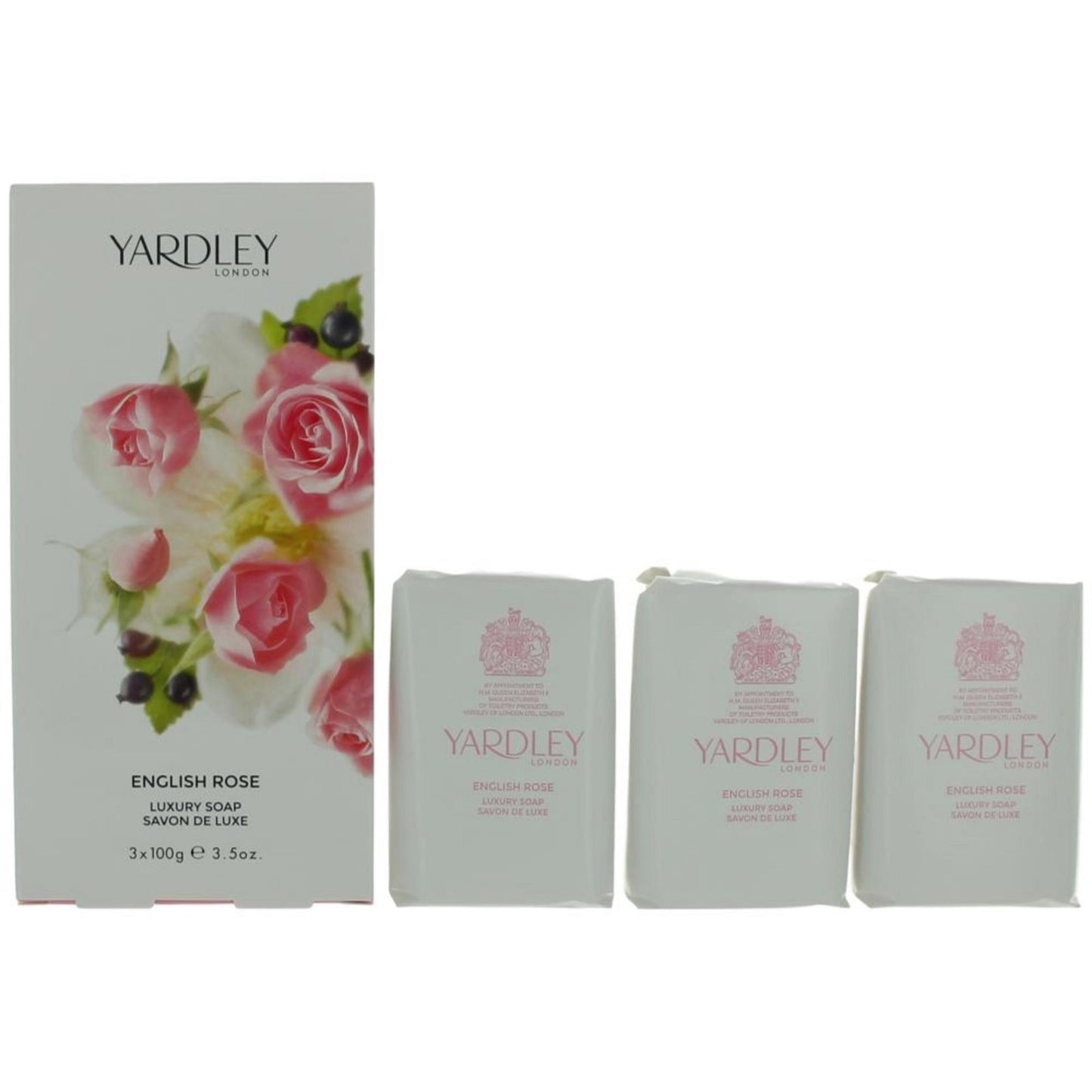 Yardley Set Trio, Yardley, English Rose, Duftende Seife, 100 g Regular
