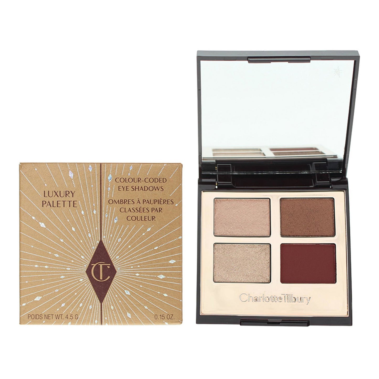 Charlotte Tilbury Charlotte Tilbury, Luxury Palette, Lidschattenpalette, Feuerrose, 4 Schattierungen, 4.5 g Regular