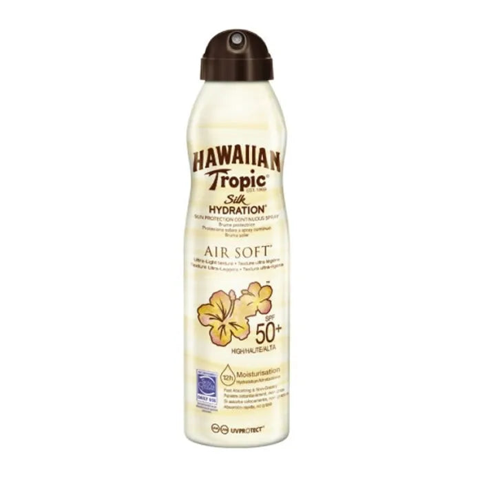 HAWAIIAN TROPIC Silk Hydration Air Soft Sunscreen Sprühnebel SPF 50+ 220 ml Sonnencreme