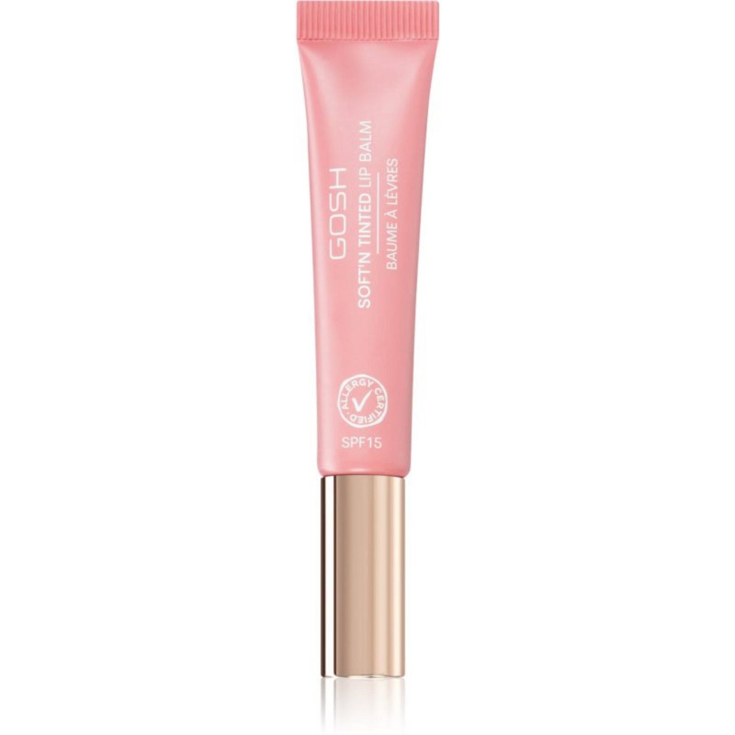 Gosh Gosh, Soft'n Clear, Vegan, Befeuchtet, Lippenbalsam, 001, Nackt, SPF 15, 8 ml Regular