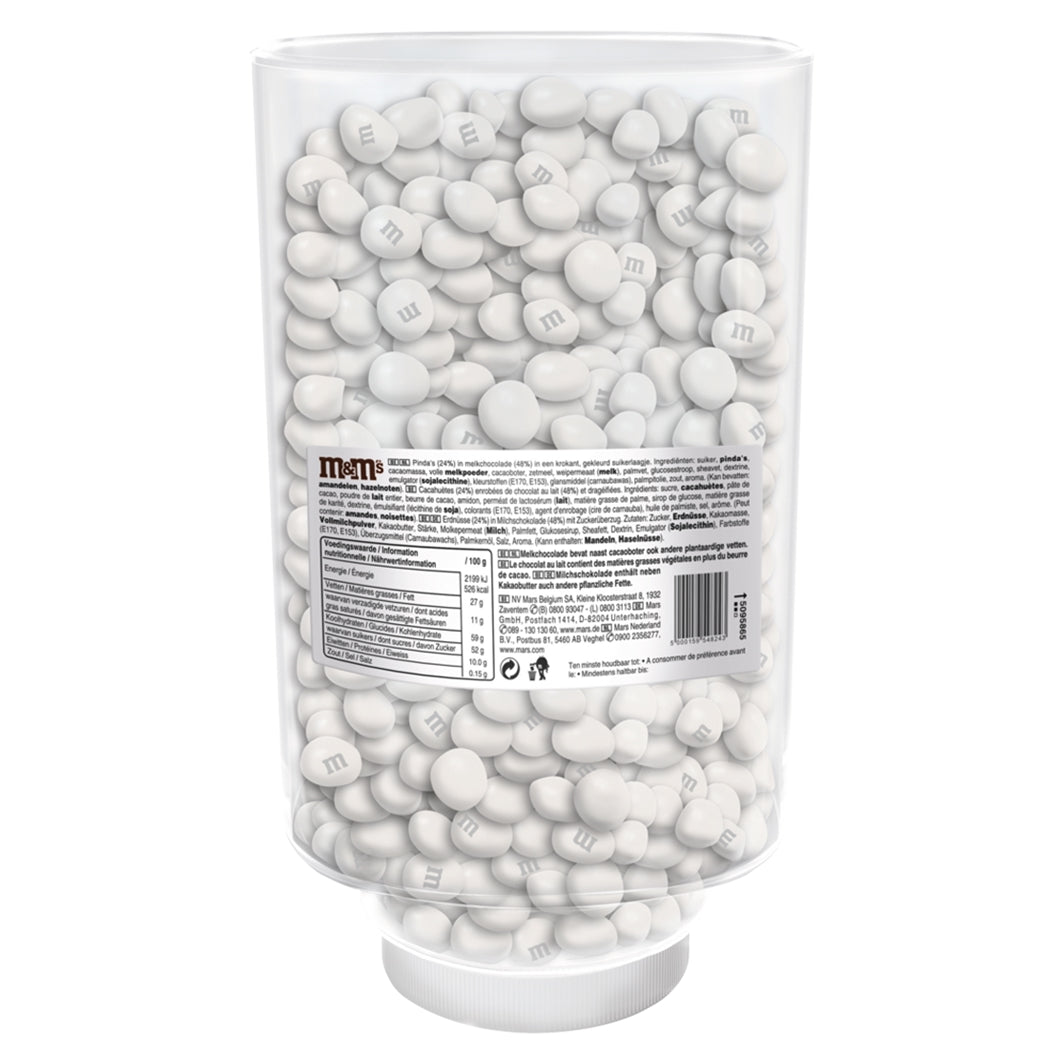 M&M´s Peanut Einfarbig Weiss 1KG - Candyshop.ch