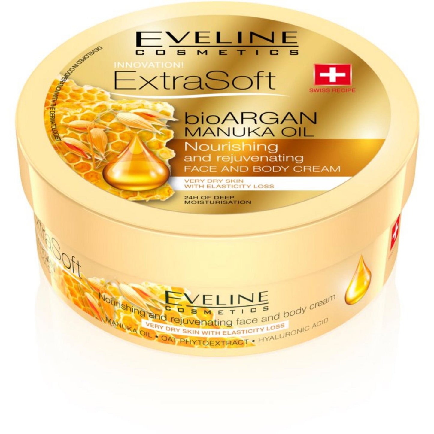 Eveline Cosmetics Eveline Cosmetics, Bio Organic, Argan & Manuka Oil, Hydratation, Täglich, Sahne, Für Gesicht & Körper, 175