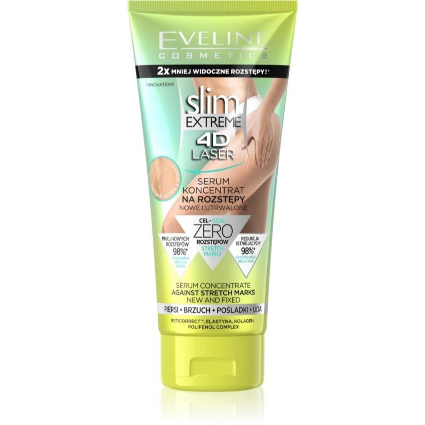 Eveline Cosmetics Eveline Cosmetics, Slim Extreme 4D, Gegen Dehnungsstreifen, Körperserum, Körper, 150 ml Regular