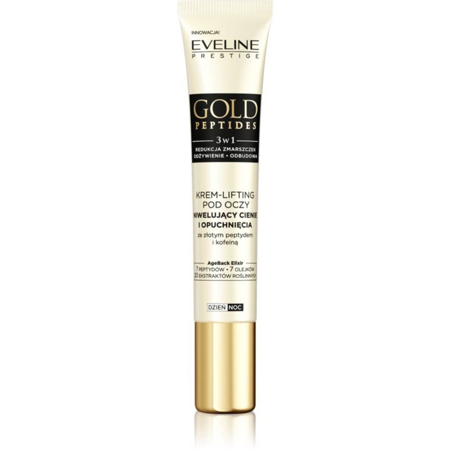 Eveline Cosmetics Eveline Cosmetics, Gold Peptides, Peptid, Gegen Augenringe, In der Nacht, Augencreme, 20 ml Regular