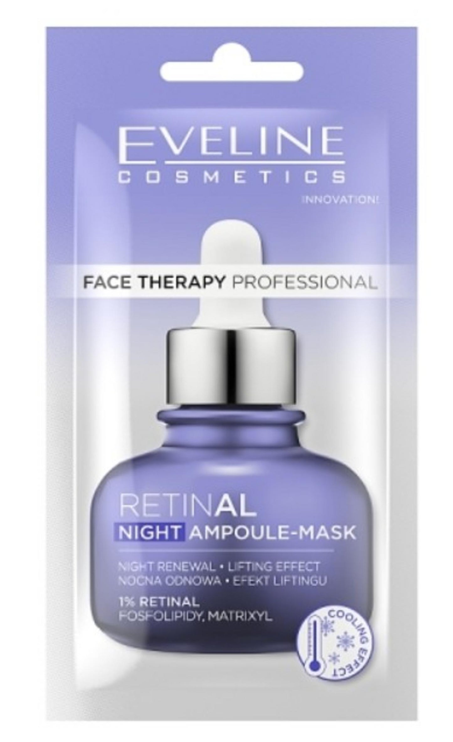 Eveline Cosmetics Therapy Professional Retinal Heben Nacht-Schlafmaske 8 ml – Intensive Pflege für strahlende Haut