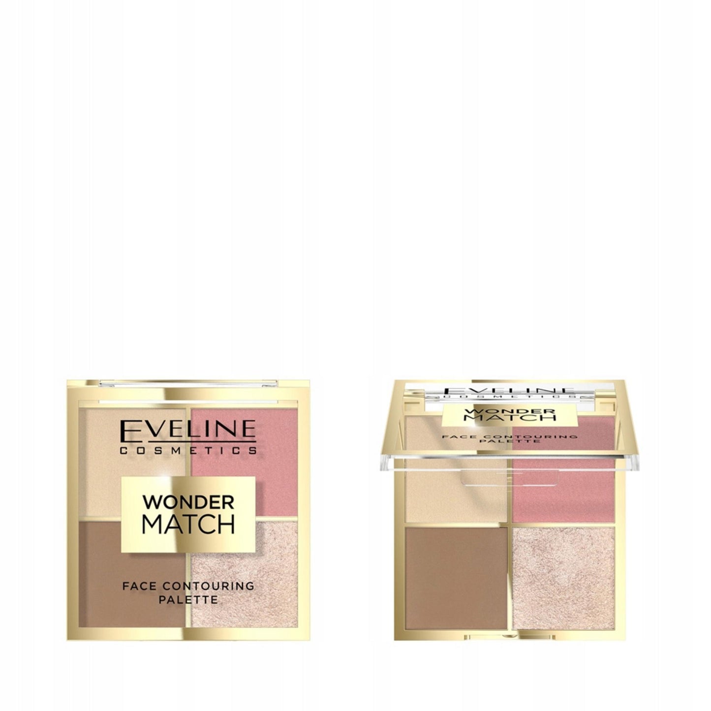 Eveline Cosmetics Wonder Match Konturpalette 02 – 4 vielseitige Schattierungen für natürliche Definition