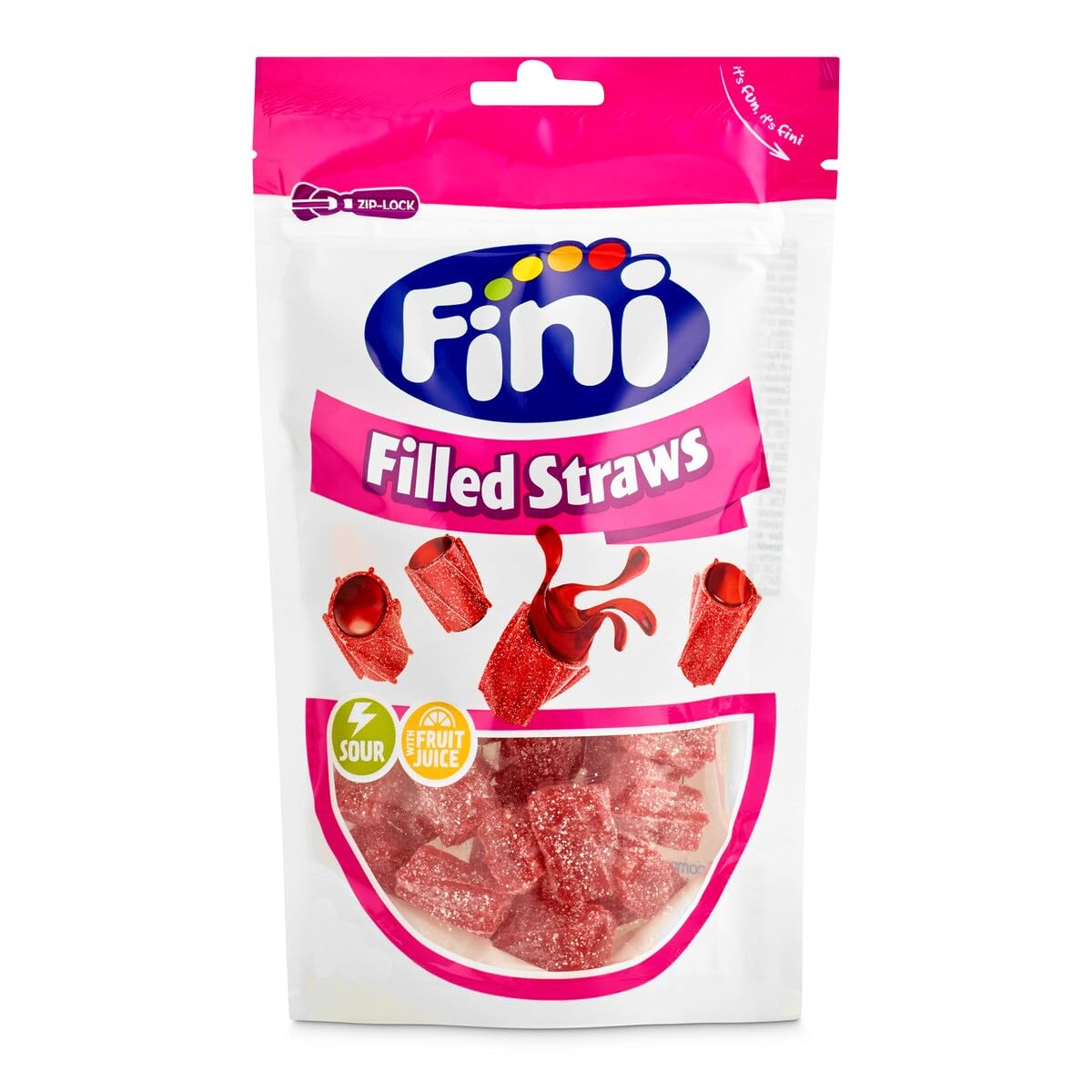 Fini Sour Filled Straws 165g