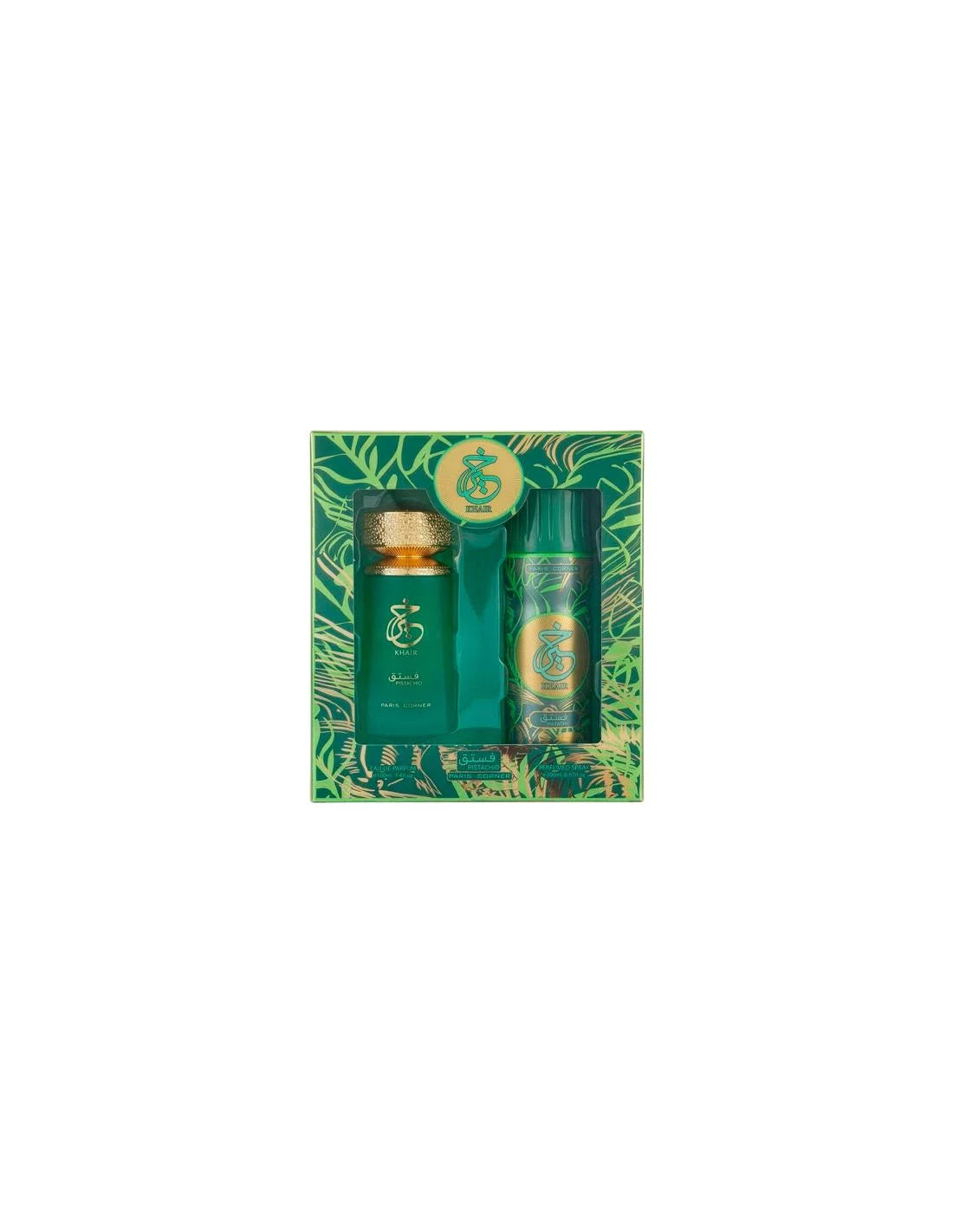 PARIS CORNER PARIS CORNER Khair Pistachio Eau de Parfum 100 ml und Deodorant Spray 200 ml Set Parfüm