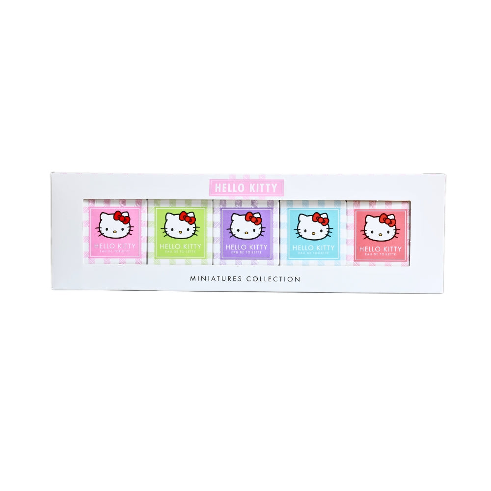 Hello Kitty Iconic Vichy Duftset für Mädchen – 5 x 5 ml Miniaturen Eau de Toilette & Eau de Parfum