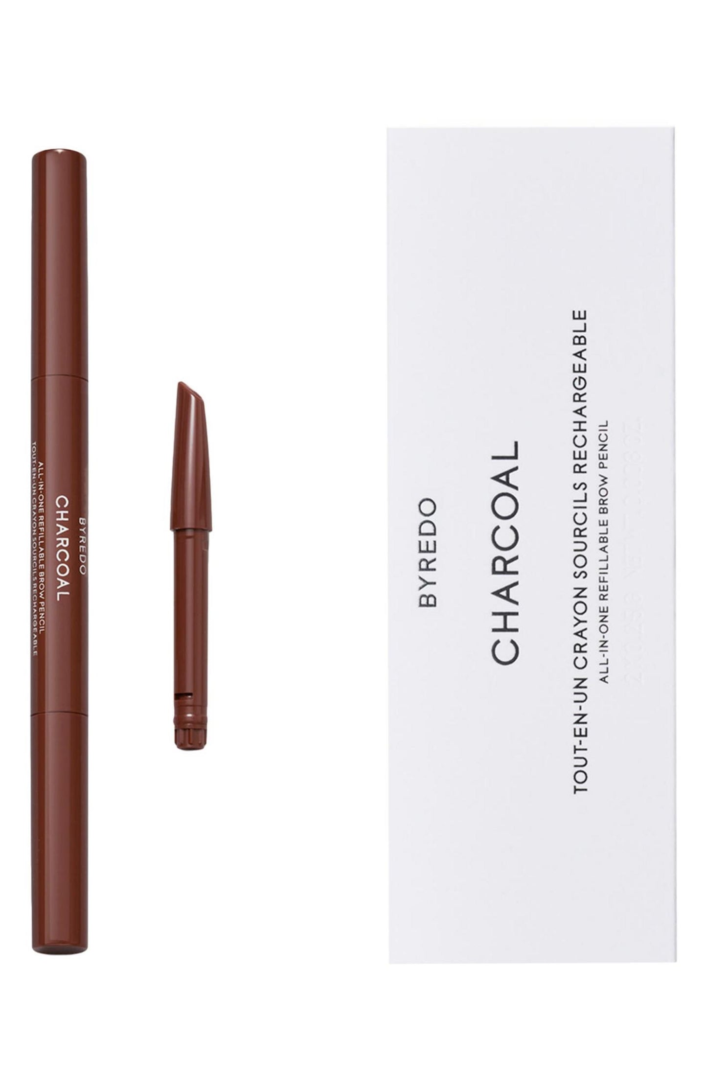 Byredo Duo Set, Byredo, All-In-One, Augenbrauenstift, Augenbrauencreme-Stift & Bürste 2-in-1, 04, Holzkohle, 2 stk, 0.25 g Re