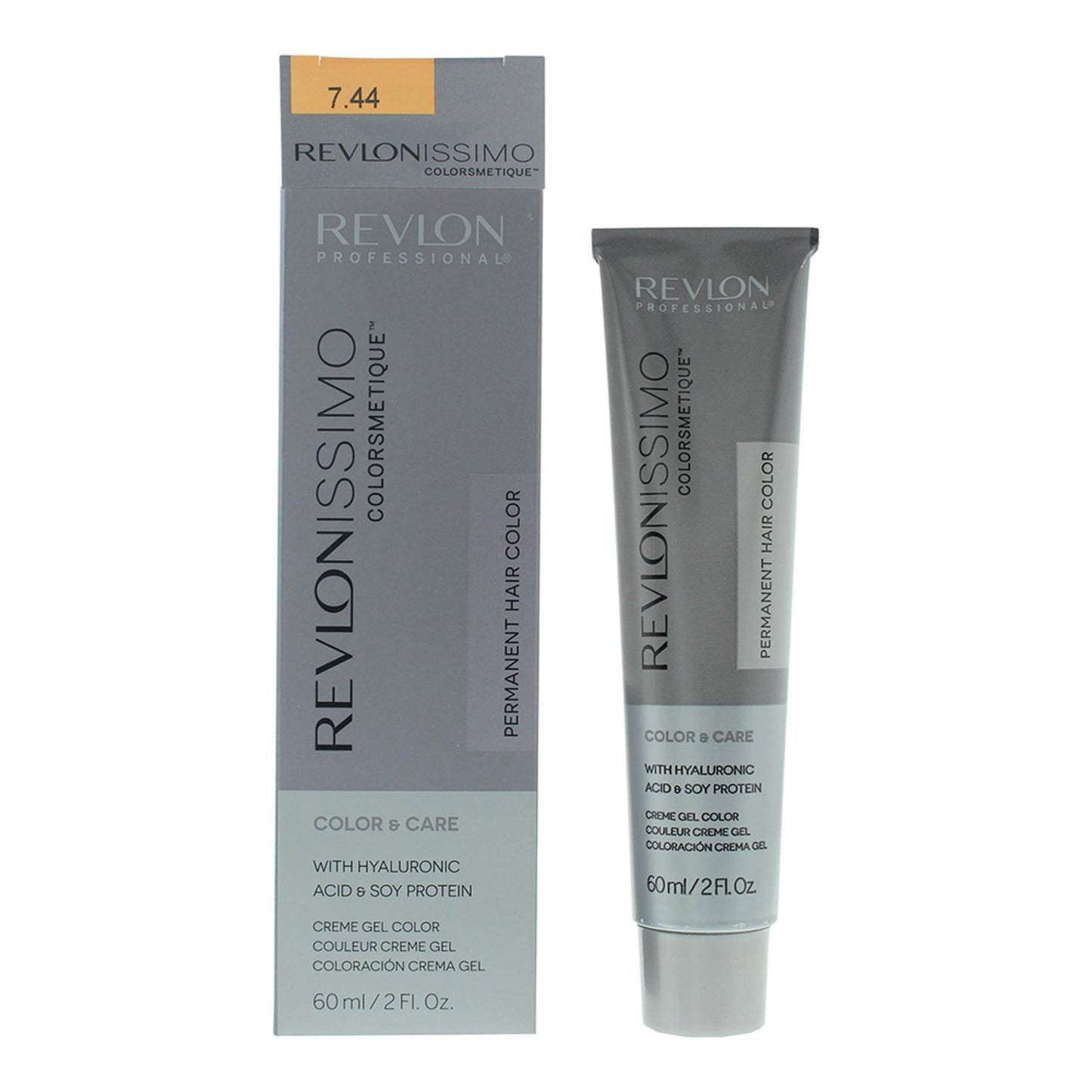 Revlon Revlon, Revlonissimo Colorsmetique, Permanente Haarfarbe, 7.44 Medium Intensive Copper Blonde, 60 ml Regular