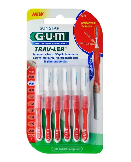 Sunstar Gum Trav-Ler Cepillo Interdental Iso1 1314 0,8mm 6 Unidades