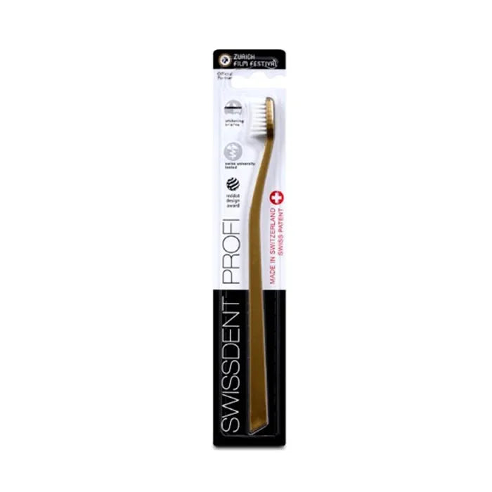 SWISSDENT Profi Whitening Classic Zahnbürste Golden Kosmetik